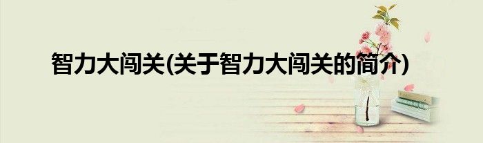 智力大闯关(关于智力大闯关的简介)