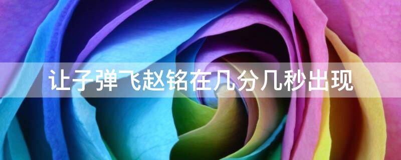 让子弹飞赵铭在几分几秒出现